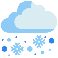snowy flat icon