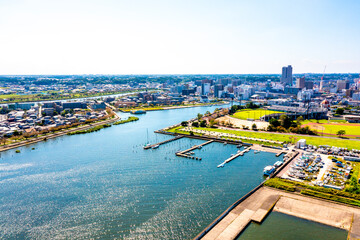 Naklejka premium 土浦港（茨城県土浦市）