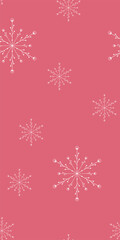 Fototapeta na wymiar Seamless winter vector pattern with falling snowflakes. Suitable for textiles, textures, wallpaper, wrapping paper. Children's print