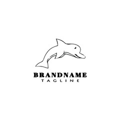 cute dolphin logo icon vector vector illustration