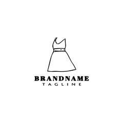 dress logo cartoon template icon design black isolated vector