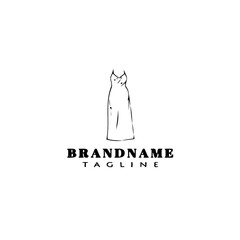 dress logo cartoon template icon design isolated vector illustration