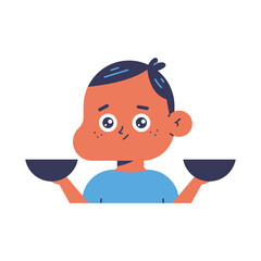 Libra zodiac sign vector cartoon character isolated on a white background.