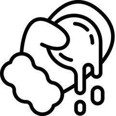 snowball line icon
