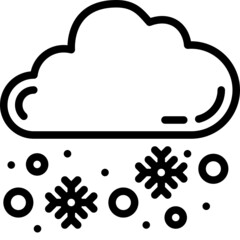 snowy line icon