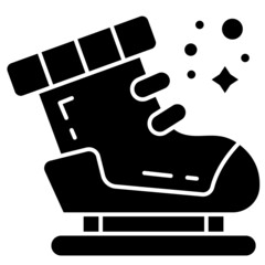 ice skate solid icon