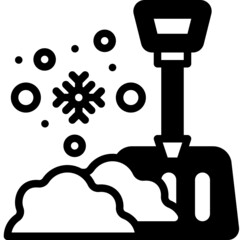 shovel solid line icon