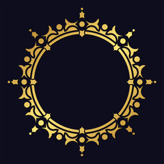 Luxury round border frame design