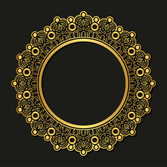 Luxury round border frame design
