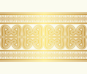 Golden ornamental border design template