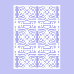 seamless die cut decorative pattern template