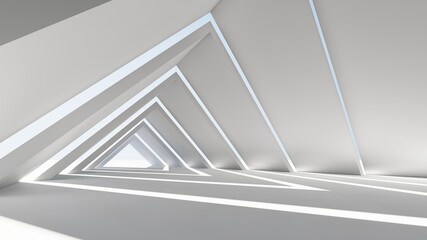 Fototapeta premium Architecture background geometric arched interior 3d render