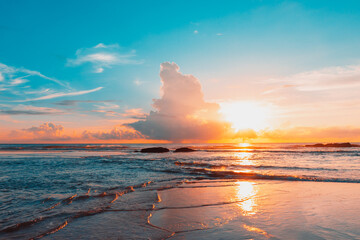 Beautiful sunset on the beach - Agonda, Goa