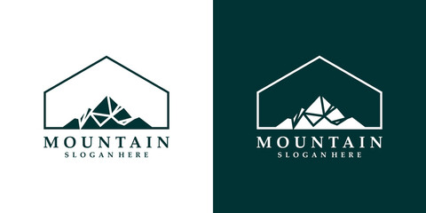 Mountain logo design template  ector
