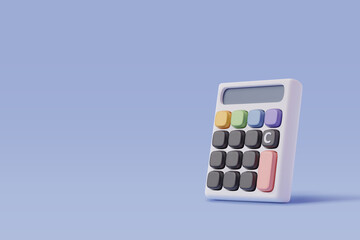 Vector Illustration of 3D Realistic calculator icon isolated. - obrazy, fototapety, plakaty