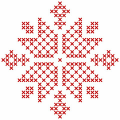 Scandinavian style Christmas cross stitch star pattern