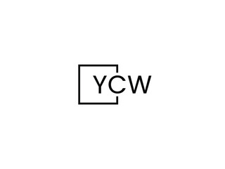 YCW letter initial logo design vector illustration