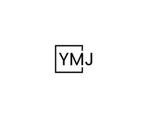 YMJ letter initial logo design vector illustration