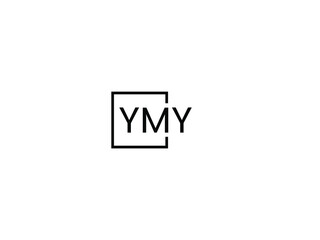 YMY letter initial logo design vector illustration
