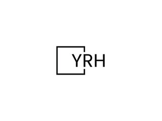 YRH letter initial logo design vector illustration