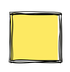 Abstract color square as line drawing on white as background. Vector