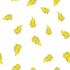 Dinosaur triceratops seamless pattern © Fotostock32