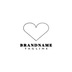 love logo cartoon icon design template black isolated vector