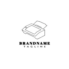 printer logo cartoon design template icon isolated vector illustration