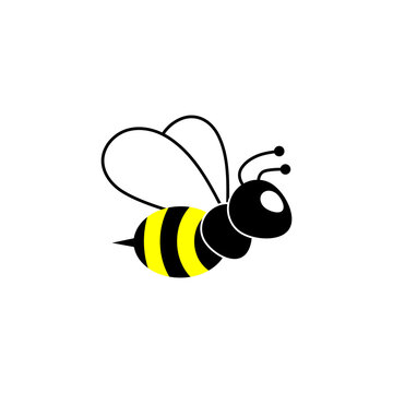  bee icon design template vector isolated illustration