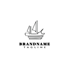 ship logo icon design template vector illustration