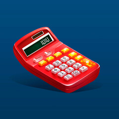 office calculator on a blue background