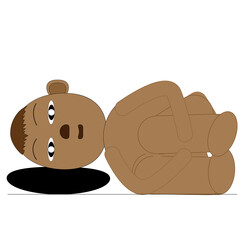 design cartoons of young guy characters and illustration icon of animation concept  for children