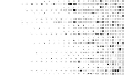 white background with gray pixel dots