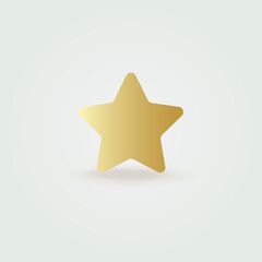 gold star illustration, suitable for Christmas tree designs and other designs.