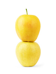 Perfect Fresh Green Apple Isolated on White Background in Full Depth of Field with Clipping Path.