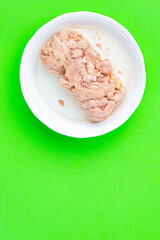 Cod liver omega-3 fish fat meal seafood snack healthy food on the table copy space food background 