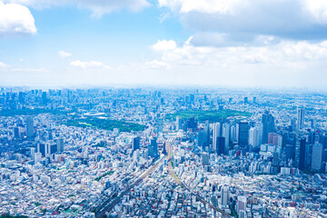 東京都心部・空撮写真