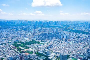 東京都心部・空撮写真