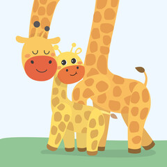 Cute giraffe cartoon.Vector