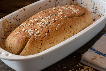 oat bread freshly homemade baked 