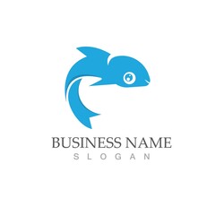 Fish logo template creative vector