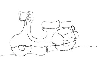 Continuous line drawing of motorcycle. Line , Motorcycle,continuous line,drawing,Continuous ,one line,drawing . 