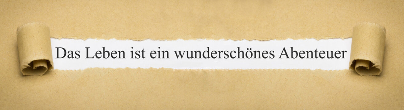 Das Leben ist ein wundersch&ouml;nes Abenteuer