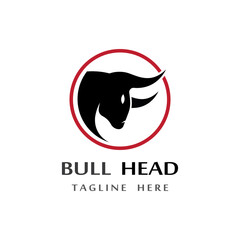bull head horn icon template