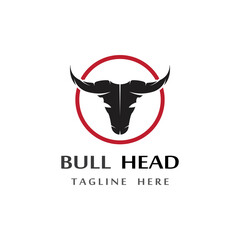 bull head horn icon template