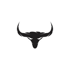 Fototapeta premium bull head horn icon template
