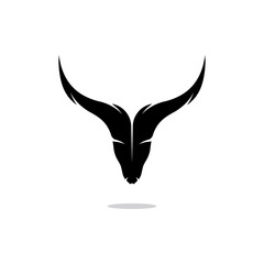 Fototapeta premium bull head horn icon template