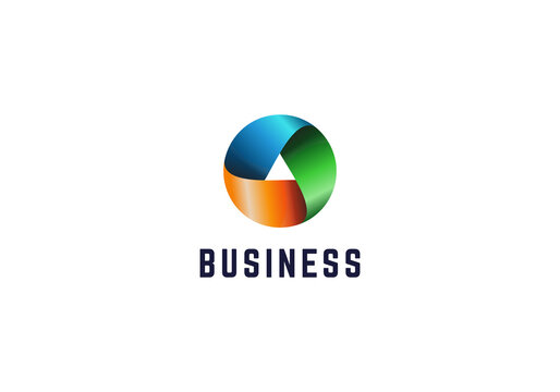 Logo Element Circle Tri Color Simple Vector Illustration Template Good For Any Industry
