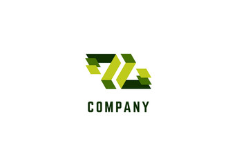 Logo Element Letter Z Green Color Vector Illustration Template Good For Any Industry