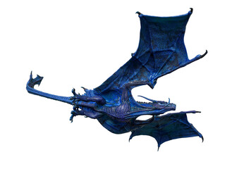 magic dragon is flying bottom view